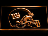 New York Giants Helmet LED Neon Sign USB - Orange - TheLedHeroes