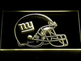 New York Giants Helmet LED Neon Sign USB - Yellow - TheLedHeroes
