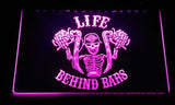 Harley Davidson Life Behind Bars LED Neon Sign Electrical - Purple - TheLedHeroes
