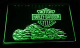 Harley Davidson 8 LED Neon Sign USB - Green - TheLedHeroes