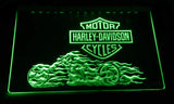 Harley Davidson 8 LED Sign - Green - TheLedHeroes