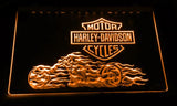 Harley Davidson 8 LED Neon Sign Electrical - Orange - TheLedHeroes