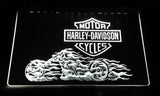 Harley Davidson 8 LED Neon Sign USB - White - TheLedHeroes