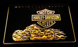 Harley Davidson 8 LED Neon Sign USB - Yellow - TheLedHeroes