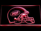 New York Jets Helmet LED Neon Sign Electrical - Red - TheLedHeroes