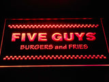 FREE Five Guys Burger and Fries LED Sign - Red - TheLedHeroes