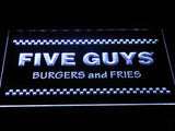 Five Guys Burger and Fries LED Neon Sign Electrical - White - TheLedHeroes