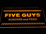 Five Guys Burger and Fries LED Neon Sign Electrical - Yellow - TheLedHeroes