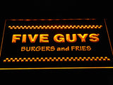 FREE Five Guys Burger and Fries LED Sign - Yellow - TheLedHeroes