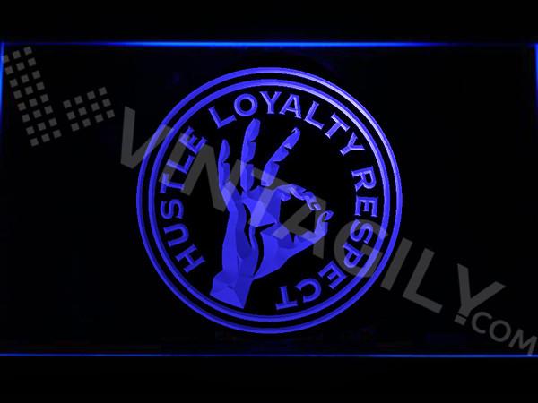 John Cena - Hustle Loyalty Respect LED Neon Sign USB - Blue - TheLedHeroes