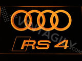 Audi RS4 LED Neon Sign USB - Orange - TheLedHeroes