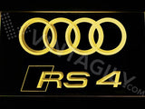 Audi RS4 LED Neon Sign USB - Yellow - TheLedHeroes