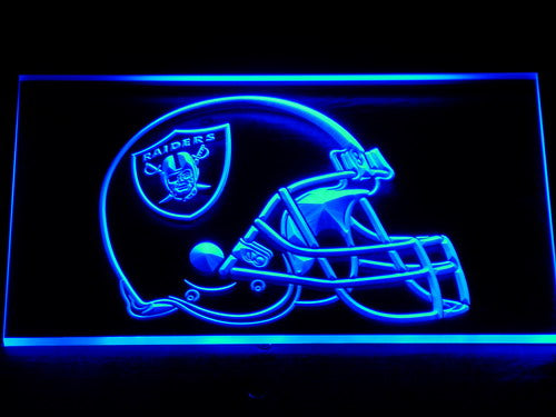 Oakland Raiders Helmet LED Sign - Blue - TheLedHeroes