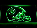 Pittsburgh Steelers Helmet LED Neon Sign USB - Green - TheLedHeroes