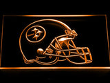 Pittsburgh Steelers Helmet LED Neon Sign USB - Orange - TheLedHeroes