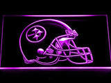 Pittsburgh Steelers Helmet LED Neon Sign USB - Purple - TheLedHeroes