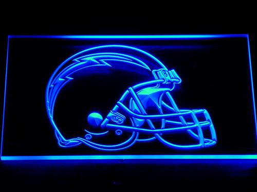 San Diego Chargers Helmet LED Neon Sign USB - Blue - TheLedHeroes