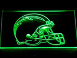 San Diego Chargers Helmet LED Neon Sign USB - Green - TheLedHeroes