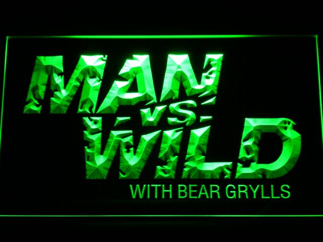 Man Vs Wild LED Neon Sign Electrical - Green - TheLedHeroes
