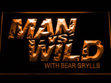 Man Vs Wild LED Neon Sign USB - Orange - TheLedHeroes