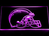 San Diego Chargers Helmet LED Neon Sign USB - Purple - TheLedHeroes