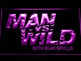 Man Vs Wild LED Neon Sign USB - Purple - TheLedHeroes