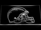San Diego Chargers Helmet LED Neon Sign USB - White - TheLedHeroes