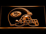 San Francisco 49ers Helmet LED Neon Sign Electrical - Orange - TheLedHeroes