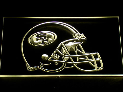 FREE San Francisco 49ers Helmet LED Sign - Yellow - TheLedHeroes