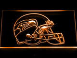 Seattle Seahawks Helmet LED Neon Sign Electrical - Orange - TheLedHeroes