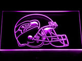 Seattle Seahawks Helmet LED Neon Sign Electrical - Purple - TheLedHeroes