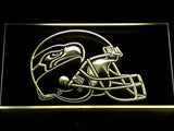 Seattle Seahawks Helmet LED Neon Sign Electrical - Yellow - TheLedHeroes