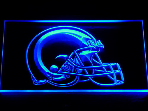 FREE Los Angeles Rams Helmet LED Sign - Blue - TheLedHeroes