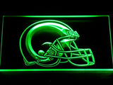 Los Angeles Rams Helmet LED Neon Sign USB - Green - TheLedHeroes