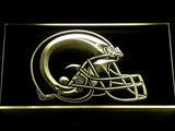 Saint Louis Rams Helmet LED Neon Sign USB - Yellow - TheLedHeroes