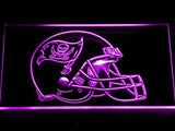 Tampa Bay Buccaneers Helmet LED Neon Sign USB - Purple - TheLedHeroes