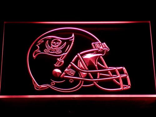 Tampa Bay Buccaneers Helmet LED Neon Sign Electrical - Red - TheLedHeroes