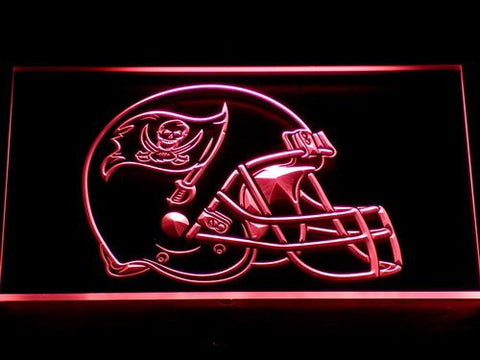 Tampa Bay Buccaneers Helmet LED Neon Sign Electrical - Red - TheLedHeroes