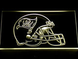 Tampa Bay Buccaneers Helmet LED Neon Sign USB - Yellow - TheLedHeroes