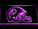 Washington Redskins Helmet LED Neon Sign USB - Purple - TheLedHeroes