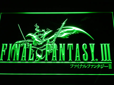 FREE Final Fantasy III LED Sign - Green - TheLedHeroes
