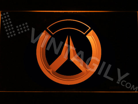 Overwatch Logo LED Sign - Orange - TheLedHeroes