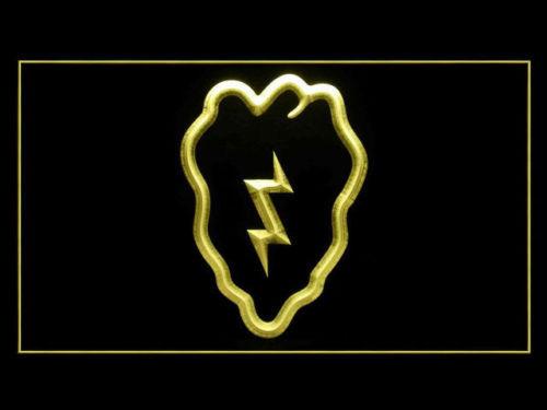 25th Infantry Division US Military LED Neon Sign Electrical - Yellow - TheLedHeroes