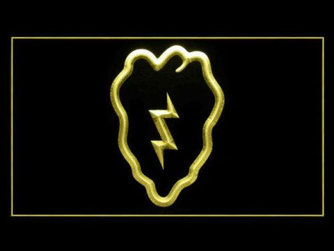 25th Infantry Division US Military LED Neon Sign Electrical - Yellow - TheLedHeroes