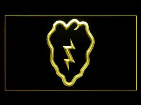 FREE 25th Infantry Division US Military LED Sign - Yellow - TheLedHeroes
