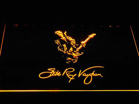 Stevie Ray Vaughan LED Neon Sign USB - Yellow - TheLedHeroes