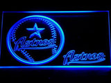 Houston Astros (3) LED Neon Sign USB - Blue - TheLedHeroes