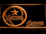 Houston Astros (3) LED Neon Sign USB - Orange - TheLedHeroes