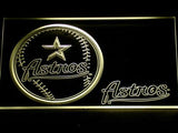 Houston Astros (3) LED Neon Sign Electrical - Yellow - TheLedHeroes