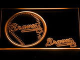 Atlanta Braves (2) LED Neon Sign USB - Orange - TheLedHeroes